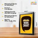 WORK SMART Framed 4x6 Inch Motivational Quote Posters – Desk Frame for Office, Study & Gifts